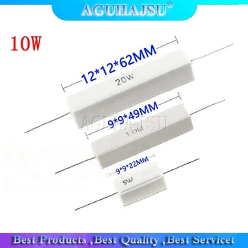 

10pcs 10W Cement resistance resistor 1 2 5 8 ohm 1R 2R 5R 8R