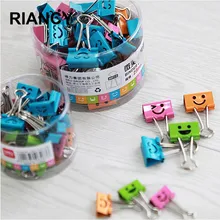 40 шт./лот 19 мм смайлик дизайн скрепки para papel кошелек ласточкин хвост скрепки металлические скоросшиватели зажимы для школьной бумаги 02619