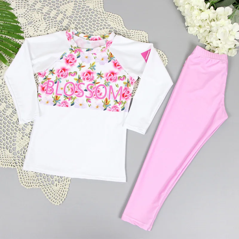 

Hipster GIRL'S Swimsuit Split Type Long Sleeve Diving Suit Outdoor Sun-resistant Princess Children Tour Bathing Suit Japanese Ko