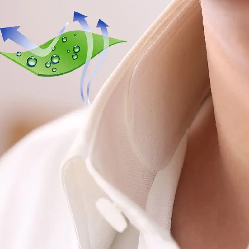 6pcs/pack Disposable Collar Hat Sweat Absorbing Sticker Pads Anti Dirty Self Adhesiveness Invisible Men Women 32 x 4cm
