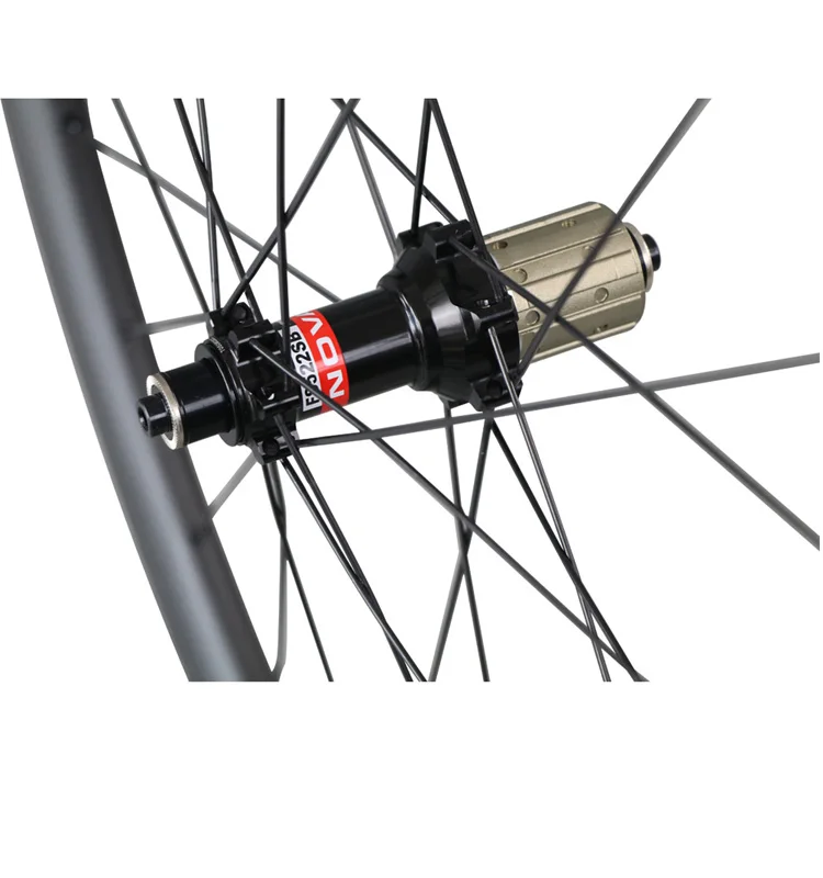 Clearance 700C carbon wheels China 40mm clincher road bike wheel with 25mm U shape rim Novatec straight pull hub Sapim CX-Ray spokes 1404g 14