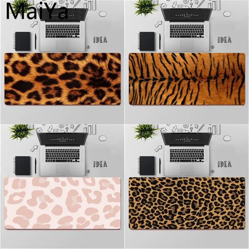 Maiya Fashion Tiger Leopard Print Natural Rubber Gaming mousepad Desk Mat  Free Shipping Large Mouse Pad Keyboards Mat