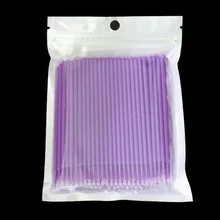 100 шт./лот, индивидуальная кисть для ресниц, Очищающий аппликатор для наращивания, прочный инструмент для макияжа, микро одноразовая тушь для ресниц, не линяет