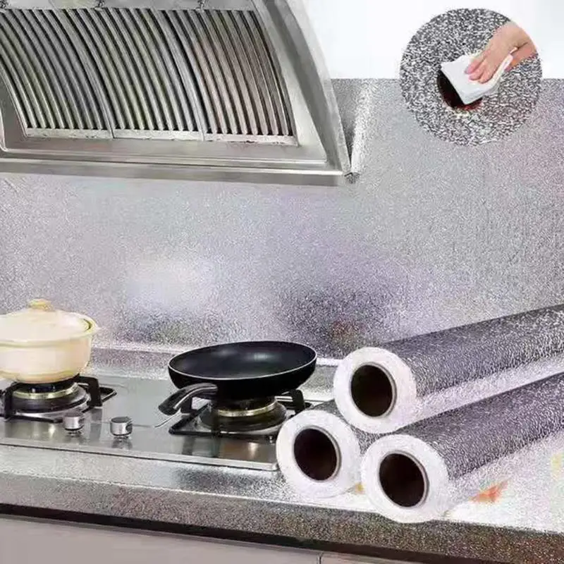 Маслостойкая водостойкая наклейка для кухни чехлы из алюминиевой фольги