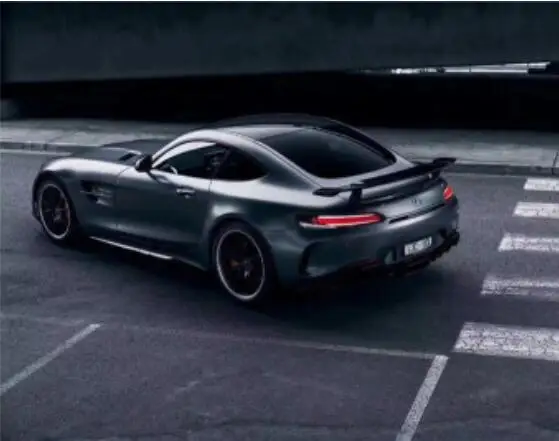 AMG GT с неоновая лампа реального углеродного волокна заднего крыла багажник выступ Спойлеры для Mercedes-Benz AMG GT GTS GTR