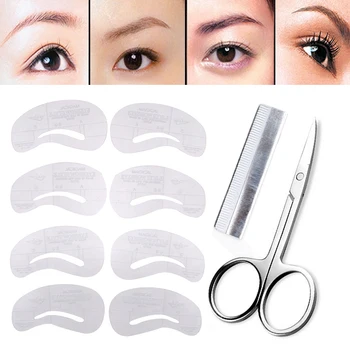 

Eyebrow Shaping Template Eyebrow Stencil Epilator Hair Removal Grooming Eyebrow Trimmer Scissors Shaver Knife Make Up Tools