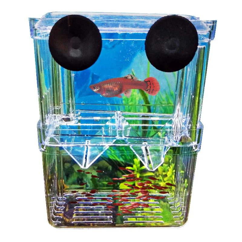 Acrylic Fish Breeding Box Aquarium Breeder Double Guppies Hatching Incubator Isolation Pet Supplies Accessories New | Дом и сад