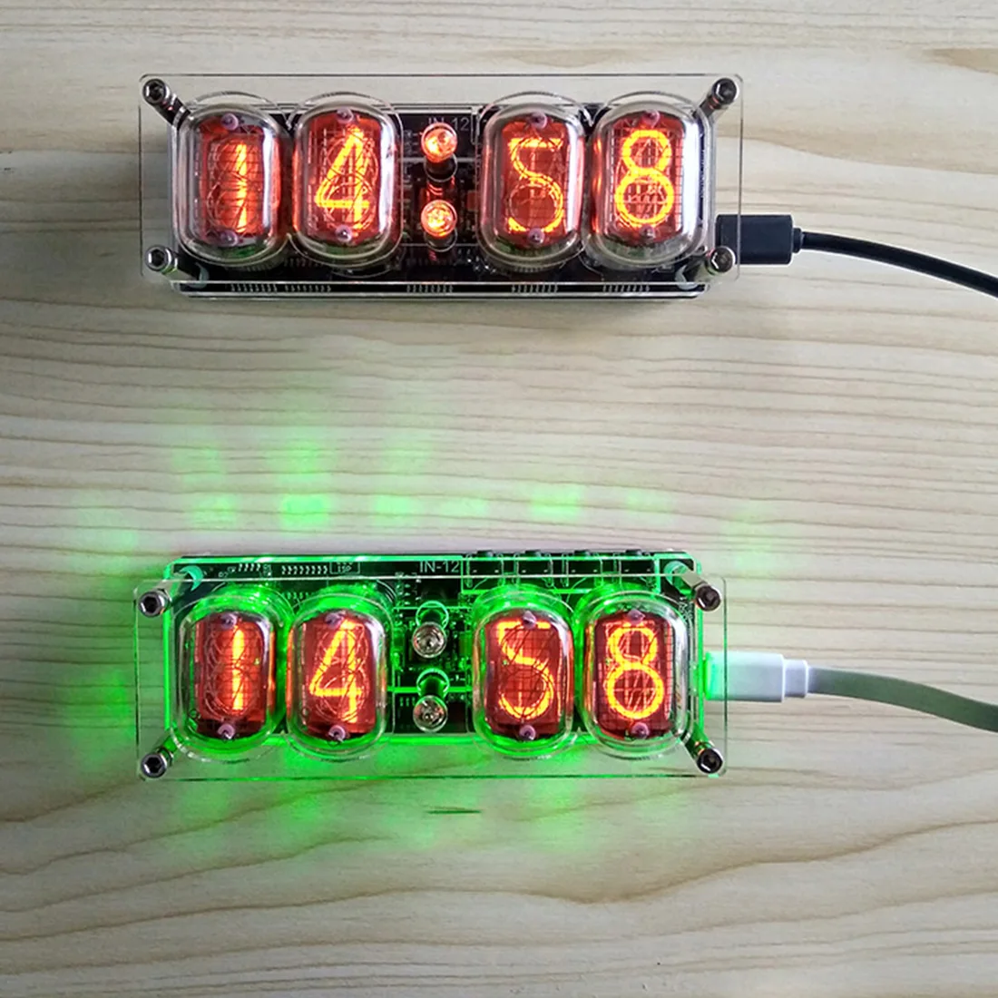 DIY свечение трубки база часов четыре цифровых свечения трубки часы для свечения трубки(без свечения трубки)-базовая/расширенная версия