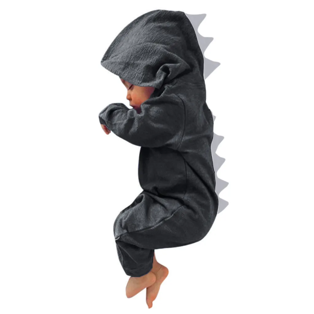 newborn costume baby romper Infant Toddler Baby Girls Boys Dinosaur Hoodie Romper Zip Clothes Jumpsuit
