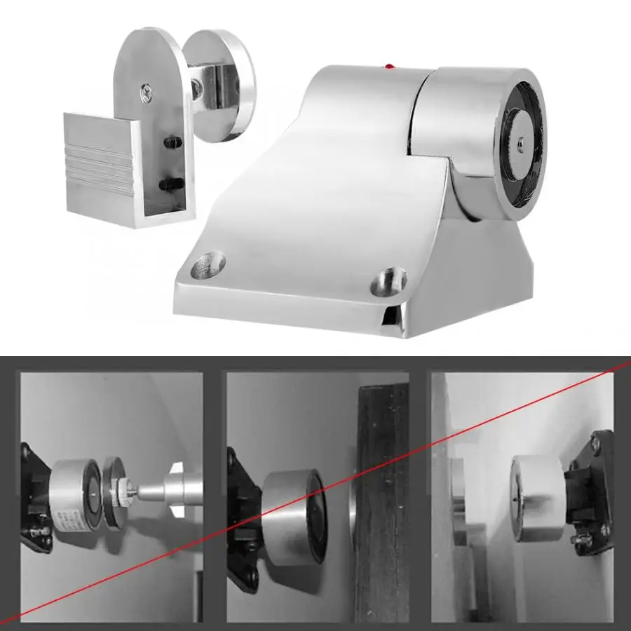 DC12/24 V 132lbs алюминиевый сплав электромагнитные дверь всасывания магнитного всасывающего стекла двери стопор для двери