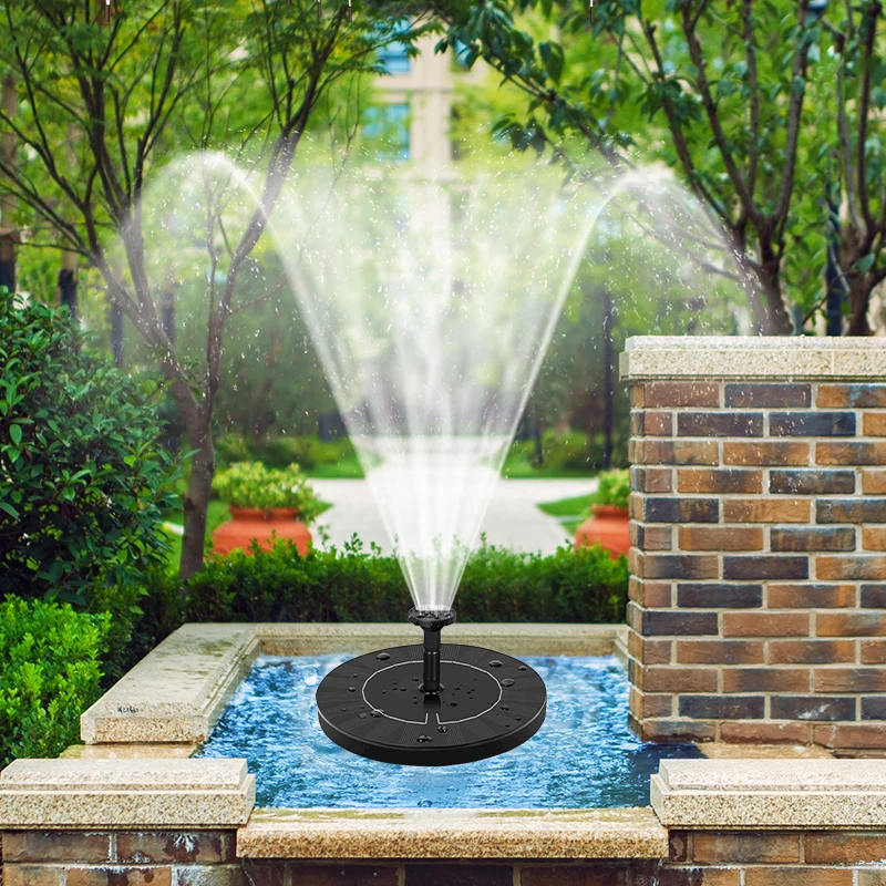 Solar Pump Fountain 5V//1.4W Color Spray Birdbath Solar Fountain with 4 Nozzles For Bird Bath Garden Pond Swimming Pool Outdoor