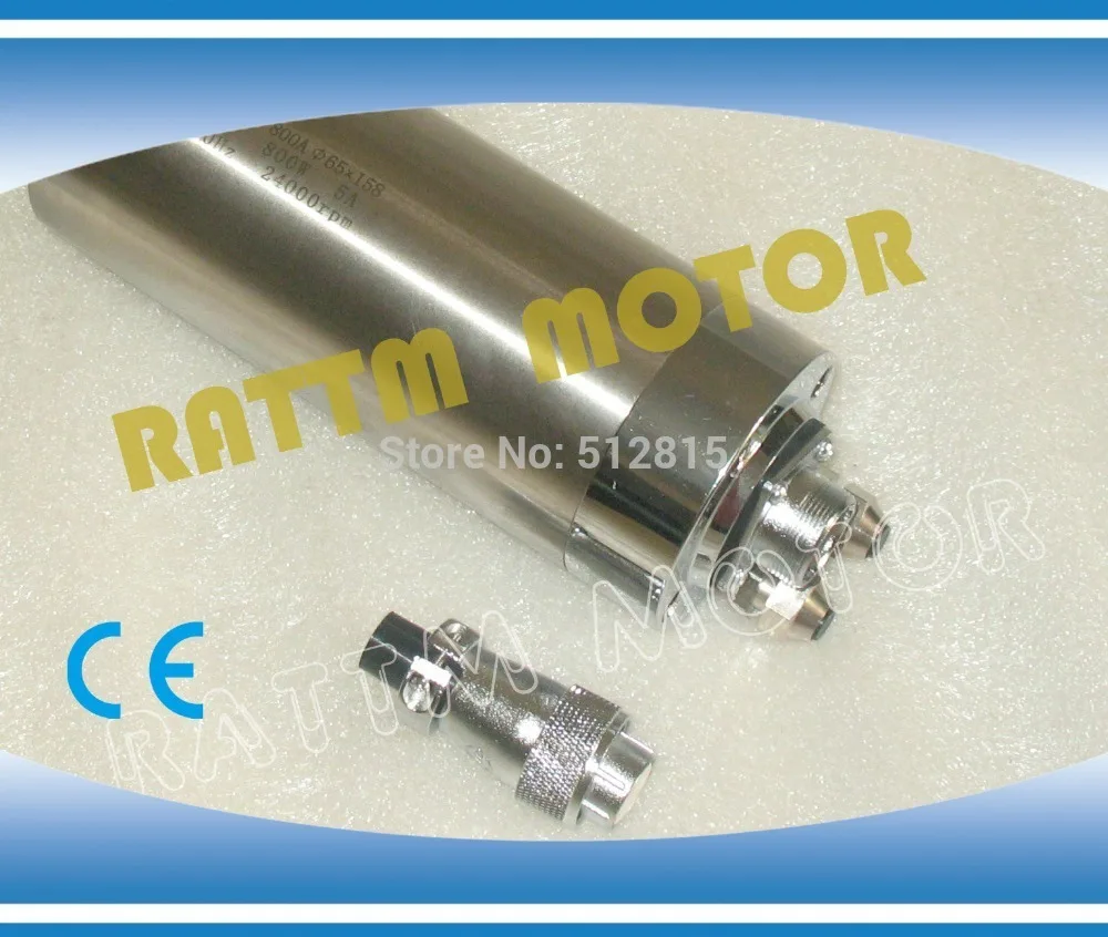 220VAC 0.8KW CNC Water Cooled Spindle Motor 65x158...