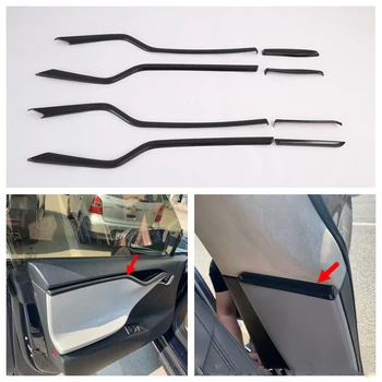 

Car Inner Door Trim Cover Interior Mouldings Trims 8 Pcs for Tesla Model S 2016-2019 ABS Car Accessories