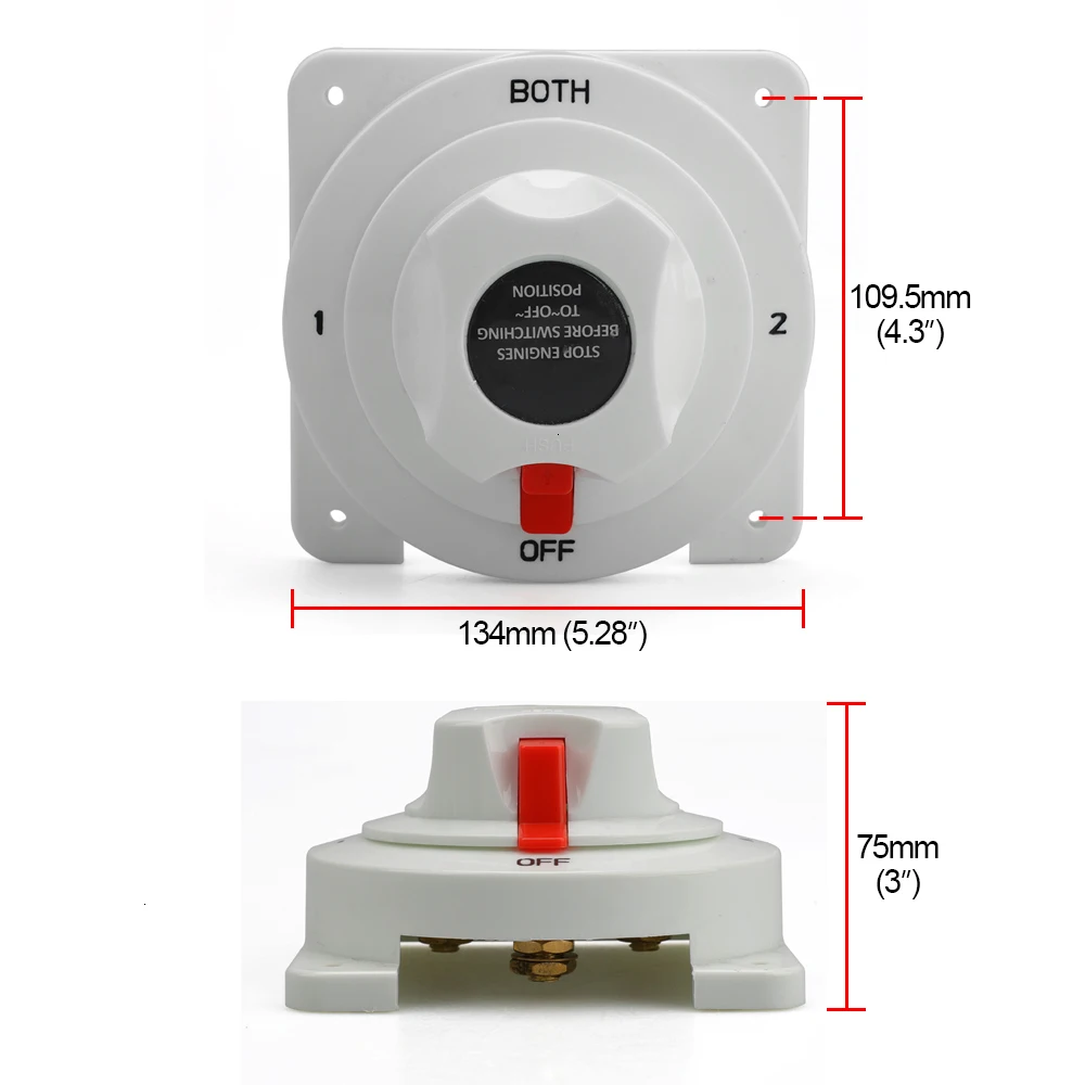 Stacca Batteria Moto Interruttore Di Interruzione Della Batteria Da 12 V, 24 V E 48 V, 1-2 Interruttore Barca Camper