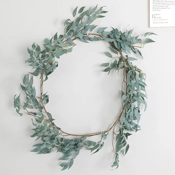 

Artificial Vines Leaf Garland 1.7m DIY Decoraive Long Leaf X-mas Party Greenery Plants Decoration Simulation Backdrop Plant
