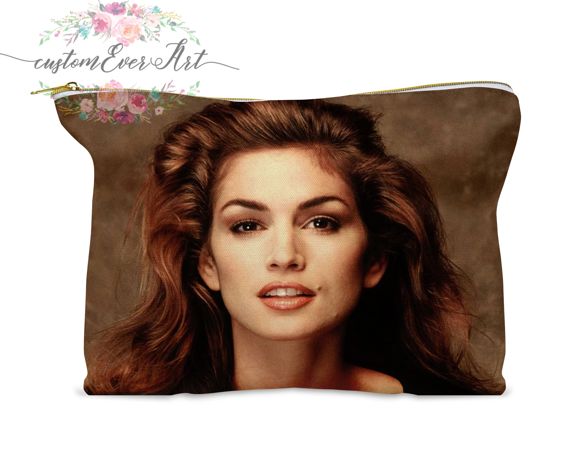 Cindy Crawford косметичка Персонализированная маленькая косметичка Забавный органайзер для макияжа туалетный мешок сумка на молнии