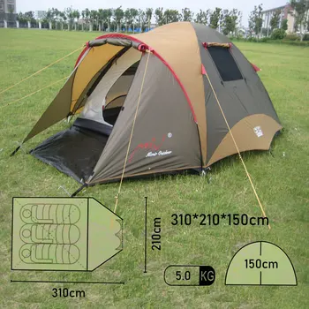 

Camping tent 3-4 seater double layer camping tent