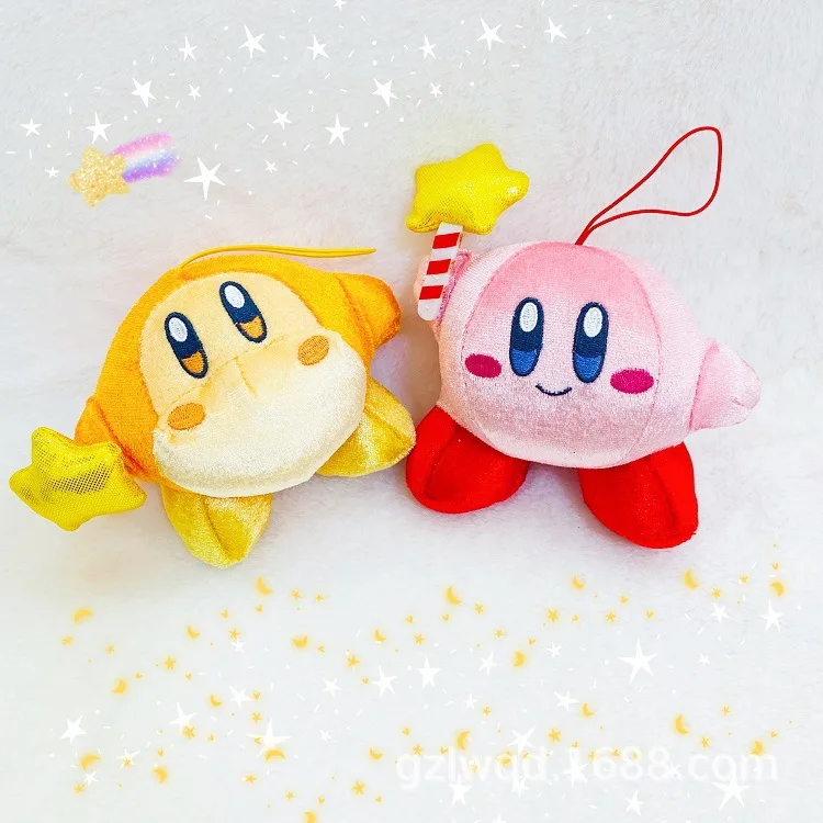 10 шт./партия фигурки Кирби, плюшевые куклы, игрушки Kawaii, серия Кирби, блестящие звезды, фигурка, плюшевая подвеска, игрушка для рюкзака 15 см
