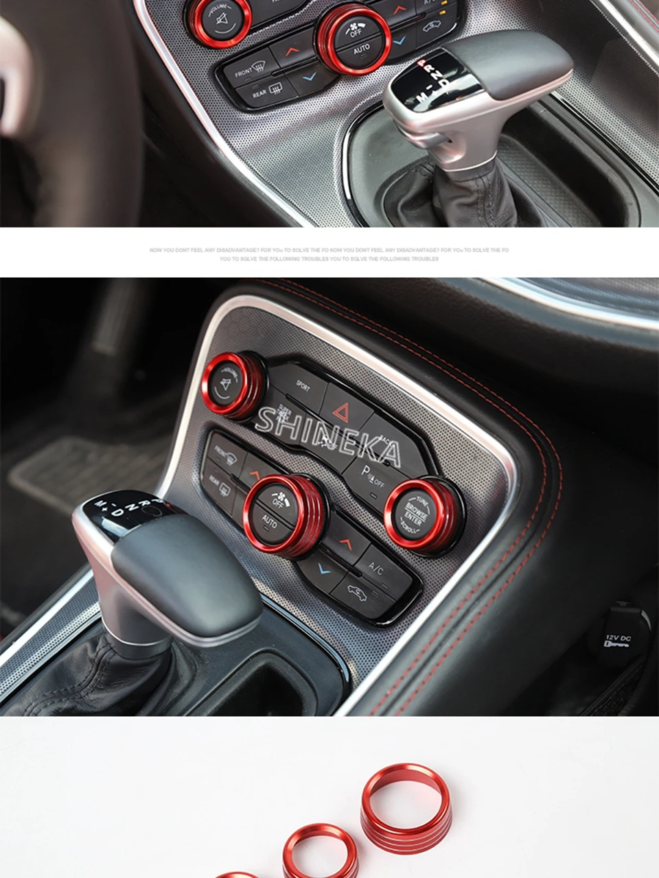 Внутренние молдинги для Dodge charger Challenger, алюминиевый сплав, переключатель кондиционера, кнопка CD, ручка для Challenger