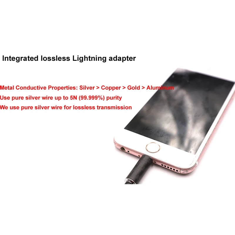 Original c100 Lossless headphone extension cable lightning to 3 5mm Adapter for iphoneXR X 6S 7 7P 8 8P XS XSMax T1116