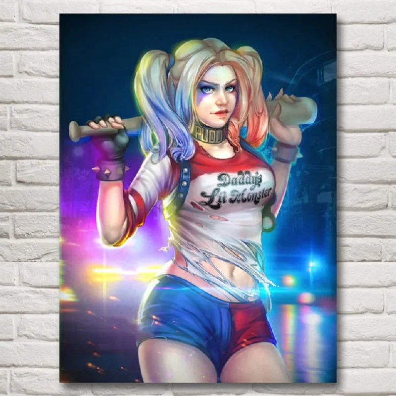 5D алмазная вышивка крестом Harley Quinn круглые стразы картина в подарок WG1572|Алмазная