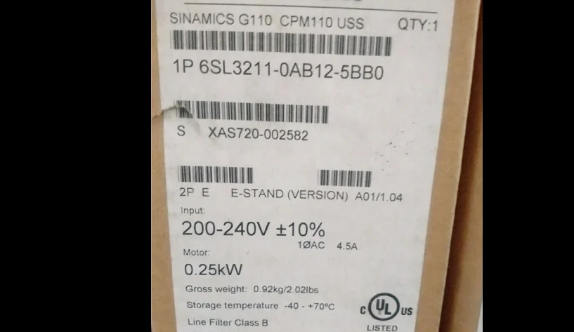 Привод Siemens 6SL3211-0AB12-5BB0