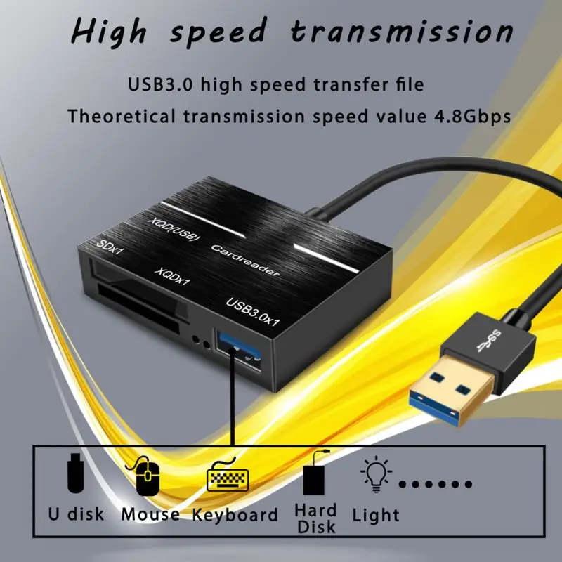 USB 3,0 XQD/SD кард-ридер концентратор адаптер Superspeed флэш-карта памяти Считывание/запись разъем для sony серии G для ОС