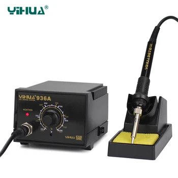 

YIHUA 936A Soldering Station 220V EU Plug Soldering Tool Free Shipping 60W Good Black Case 65*37*36 36*17*11.5 200-480 2.5kg/pc