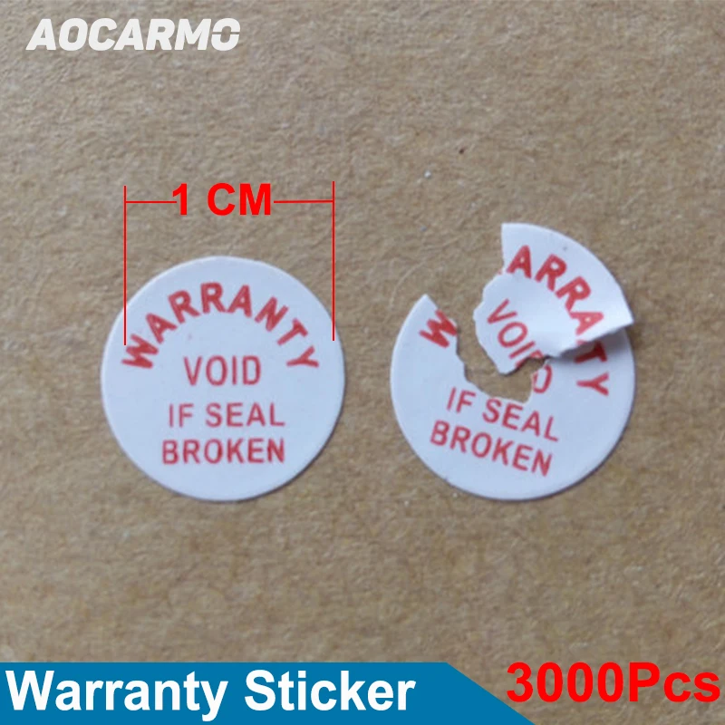 Aocarmo 3000Pcs/Lot 1CM 10mm Damage Label Warranty Void Seal Easy Broken Fragile Sticker Adhesive For Cellphone Laptop Repair | Мобильные