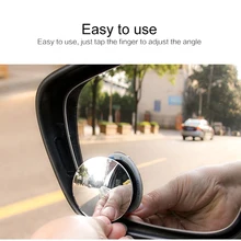 1 pc ou 2 pces carro de 360 graus hd ponto cego espelho convexo espelho retrovisor automático grande angular veículo estacionamento sem aro espelhos