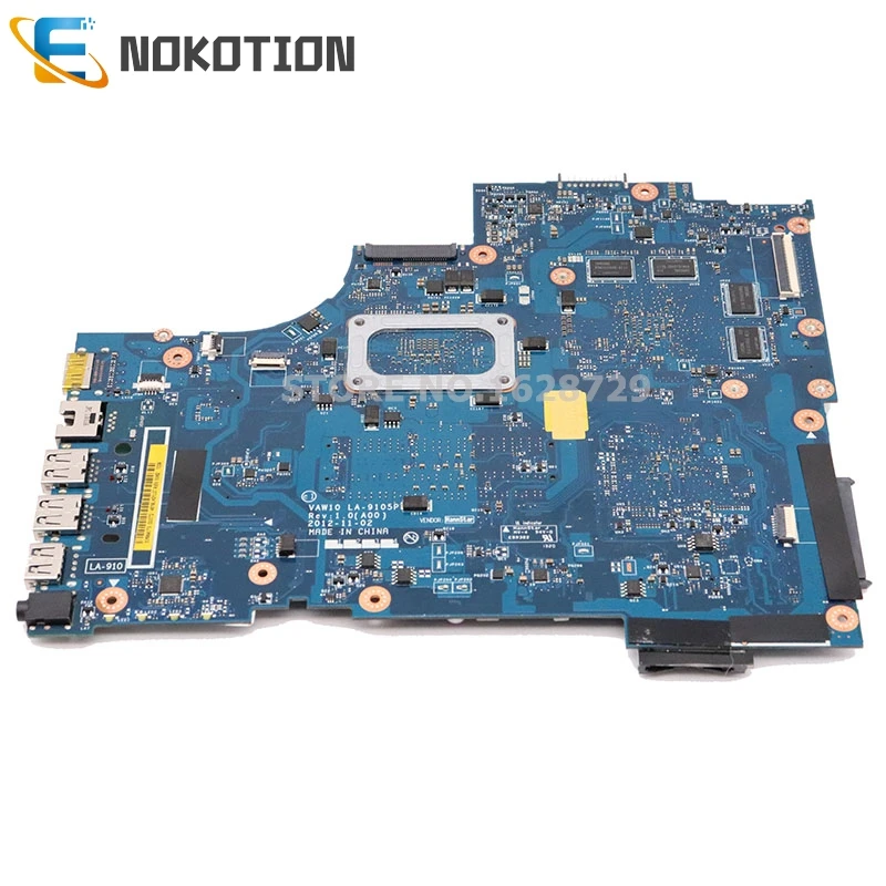 Ideal  NOKOTION For Dell inspiron 17R 3721 5721 laptop motherboard CN-0JXK18 0JXK18 JXK18 VAW10 LA-9105P S