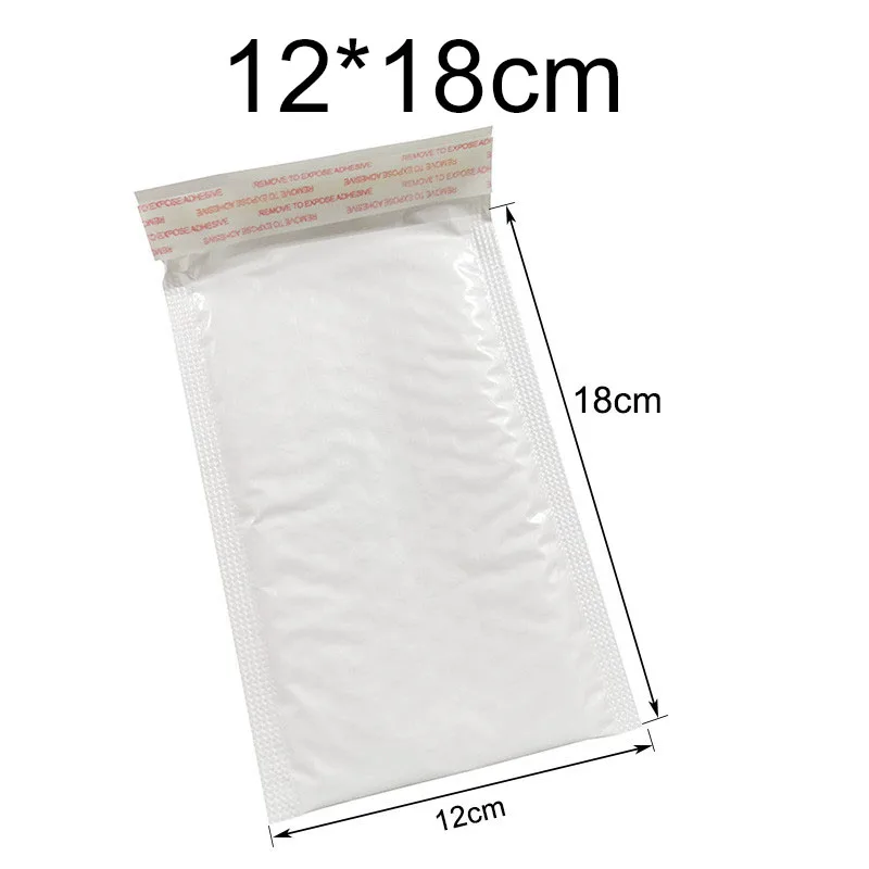 12 by 18cm 10 шт различных спецификаций белый мешок пенопласт конверт пенопластовая фольга офисный упаковочный конверт влагостойкий вибромешок - Цвет: 12 by 18cm