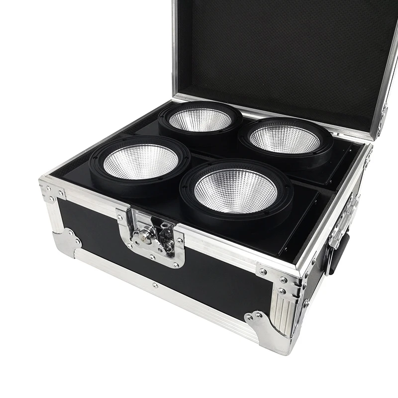 Djworld 2 глаза 200 Вт LEDCOB ослепляющий свет с Flightcase холодный и теплый белый цвет для Dj День рождения Свадебная Дискотека мяч