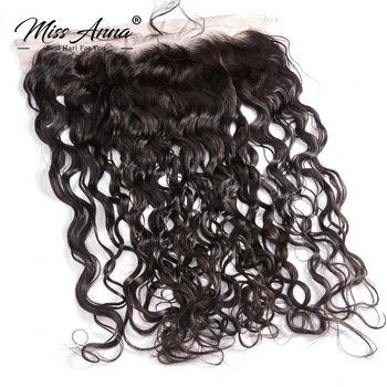 

[MissAnna] OneCut Indian Natural Wave Hair Weave 13*4 Lace Frontal Closure Remy Human Hair Pre Plucked Hairline With Baby Hair