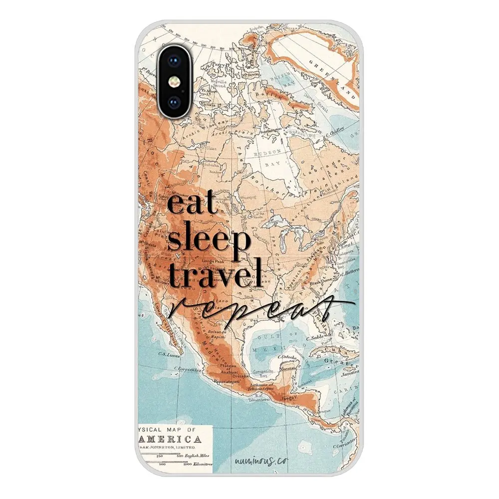 Аксессуары чехлы для телефонов Wanderlust карта Плакат для Apple IPhone X XR XS 11Pro MAX 4S 5s 5C SE 6S 7 8 Plus ipod touch 5 6 - Цвет: images 1