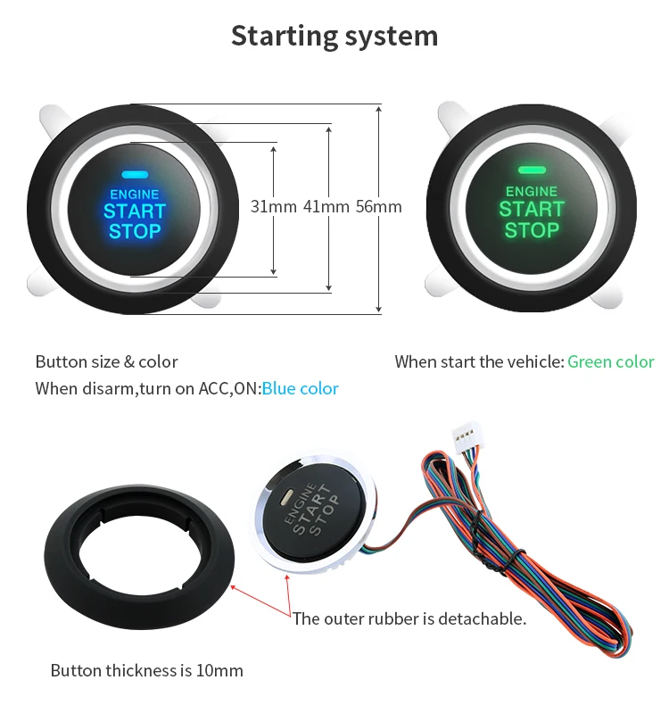 EASYGUARD компания прыжковой код ПКЕ автосигнализации комплект с Автозапуск дистанционного запуск двигателя и keyless go touch в