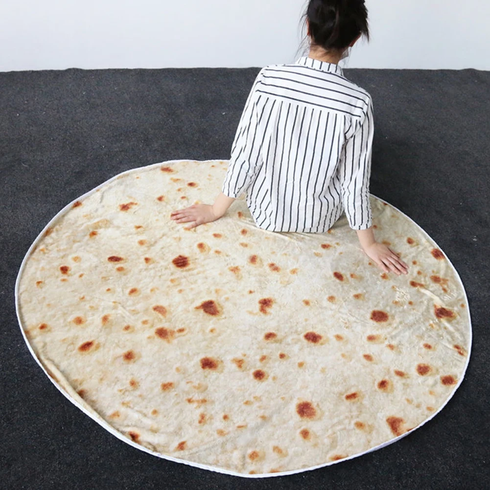 Soft Throw Blanket Corn Tortilla Blanket Pita Lavash For Bed Fleece Sofa Plaid Plush Bedspreads
