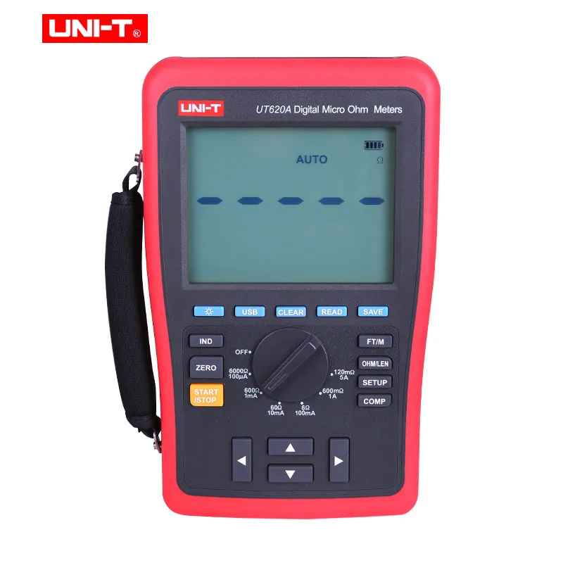 UNI-T UT620A DC низкое сопротивление тестер цифровой микро ом метр 60000 отсчетов Дисплей высокий/низкий предел сигнализации USB интерфейс