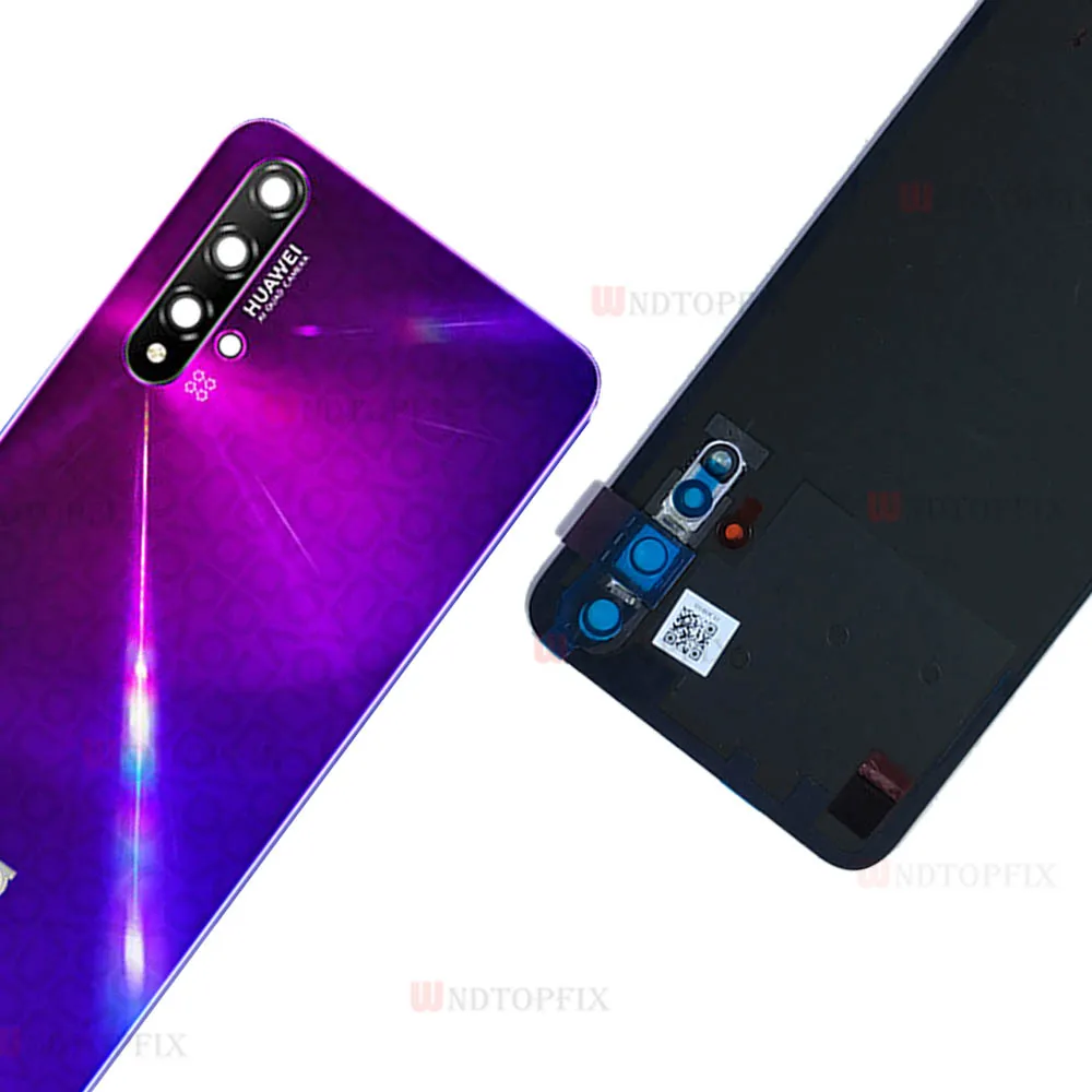 Для huawei Nova 5t Задняя крышка Nova5t крышка батареи дверь задняя стекло для Honor 20 se крышка батареи Корпус чехол с объективом