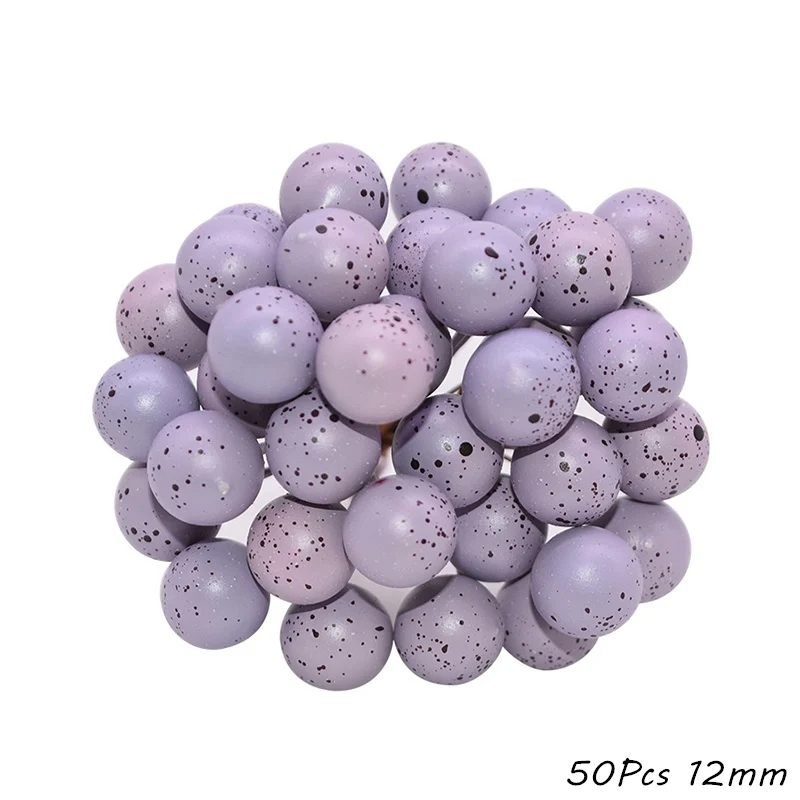 50pcs 12mm Смешанный фиолетовый искусственный цветок вишня тычинки ягоды Набор DIY Рождественское украшение свадебный торт подарочная коробка венки Рождественский Декор - Цвет: 50pcs 12mm