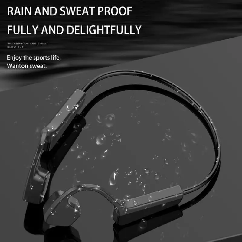 V11 Bone Conduction Bluetooth Headphone Wireless Sport Bluetooth Stereo Ear-hook Wearable Headphone - ANKUX.COM