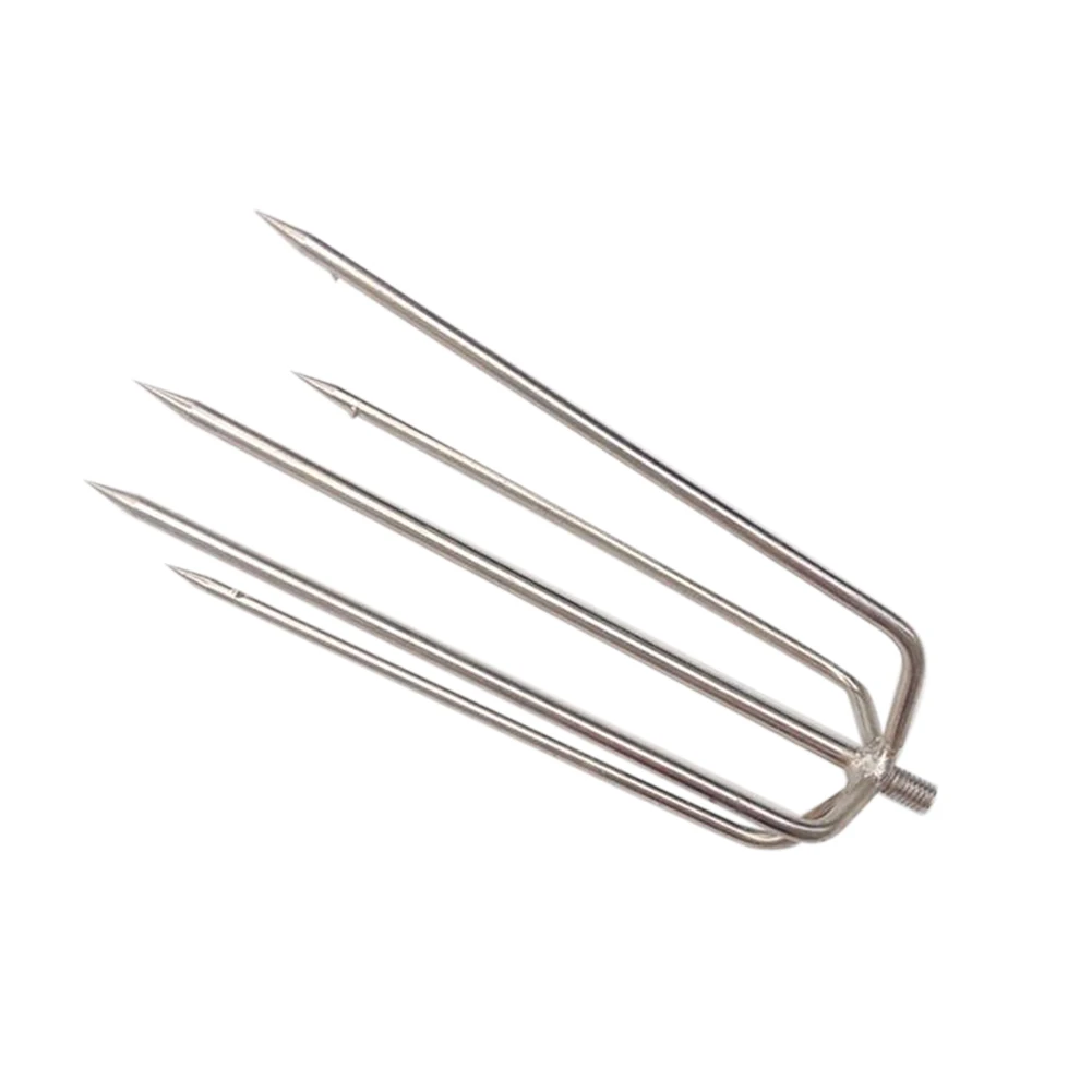 Stainless Steel Fishing Tools Prong Serrated Harpoon Fish Fork Fishing Ice Crusher Drill Fishing Tackle Fishing Tool Accessories - Цвет: 21cm 9cm