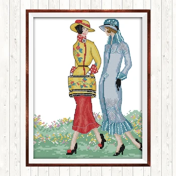 

My Fair Lady Patterns Kits Cross Stitch Kits DIY Needlework Crafts 14CT 11CT Cotton Thread Embroidery Needlework Sets Home Decor