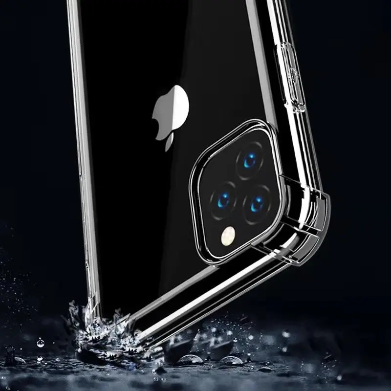 100Pcs Clear Soft TPU Phone Case For iPhone 12