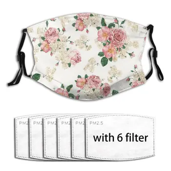 

Floral Pattern Wallpapers Reusable Breathable Air Pollution Respirator PM2.5 Filter Mask Outdoor Mouth Cover Breathing Purifier