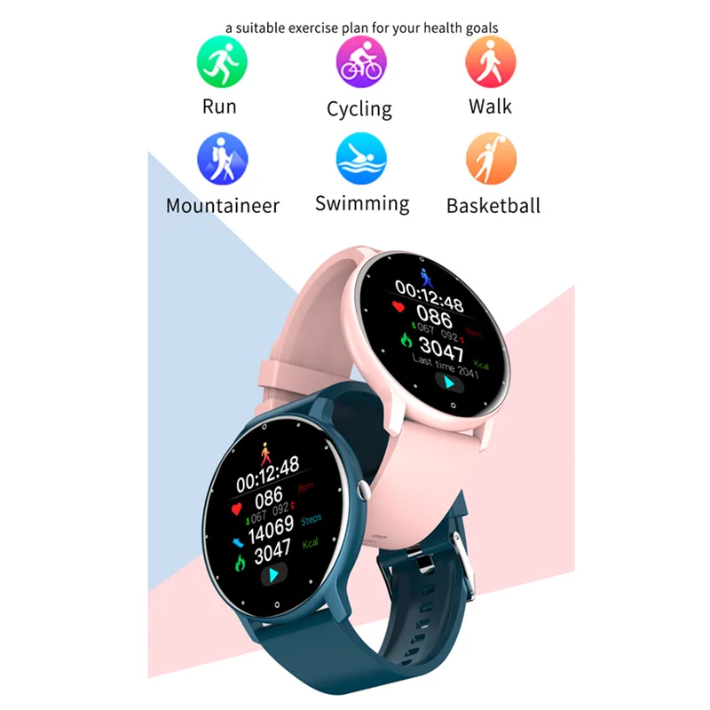 Previsão do Tempo Lembrete de Notificação Ip67 à Prova Relógios Inteligentes Femininos Real Atividade Rastreador Whatsapp Dip67 Água Smartveres - Image 4
