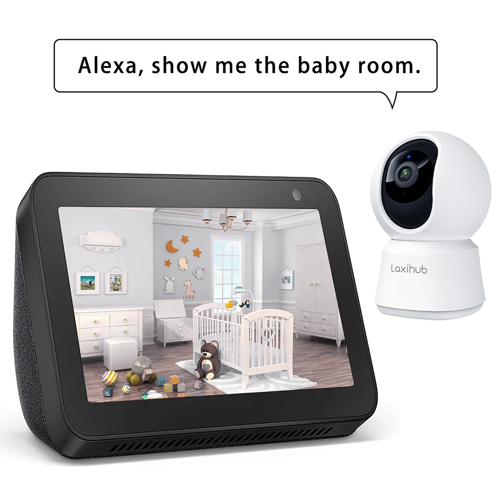 Laxihub Mini Surveillance IP Camera PTZ 1080P Webcam Night Vision Baby Monitor Indoor WIFI Webcam Home Security camera