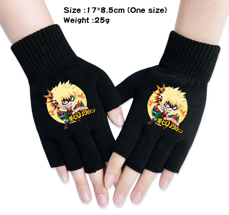 My hero Academy Midoriya Izuku аниме вязаные перчатки Boku no hero Academy Мультяшные перчатки мужские модные теплые перчатки варежки подарки - Цвет: MM