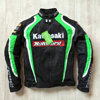 

2020 Motorcycle Windproof Warm Jackets For Kawasaki Motocross MTB Bike Motorbike Men's Jacket With Protector