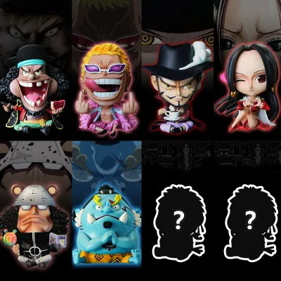 

One Piece Big Head Doll Seven Warlords of the Sea Hawkeye Female Emperor Dufrangming Edward Teach Bear Very Flat Moria
